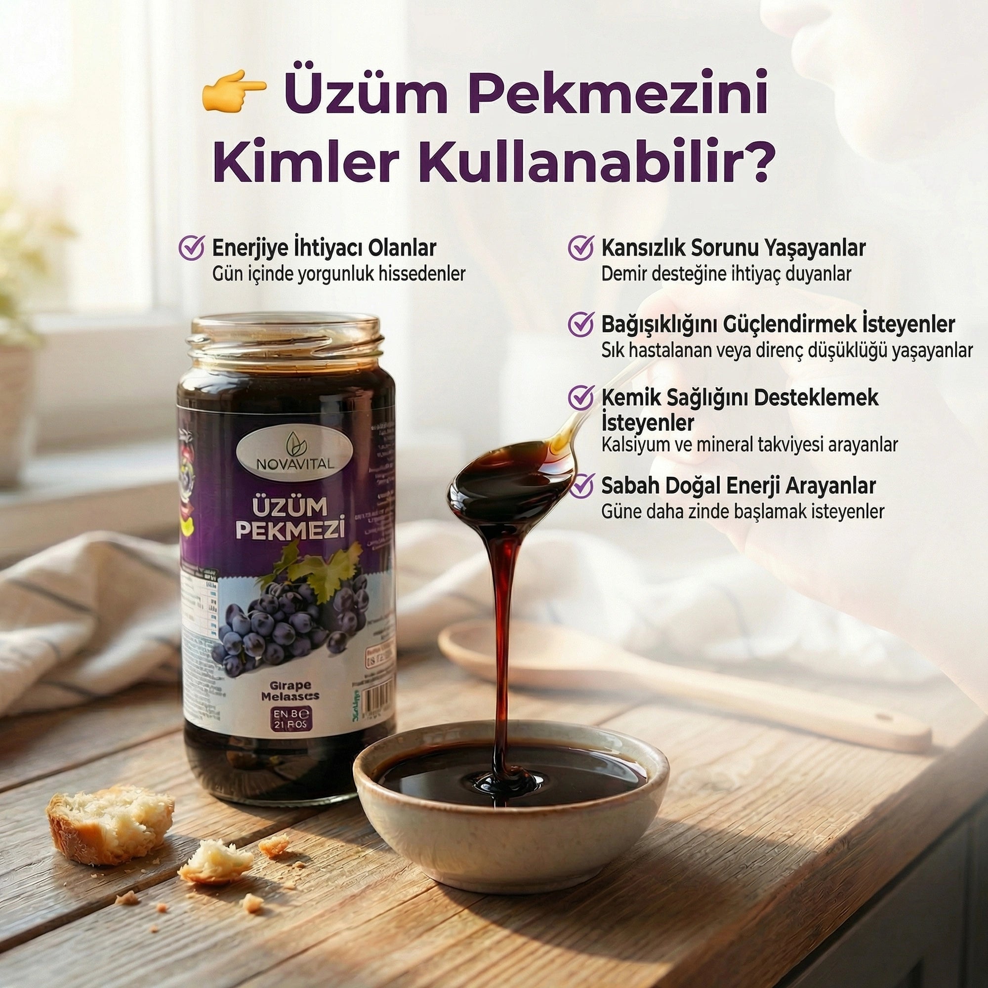 Üzüm Pekmezi – Demir ve Enerji Dolu Geleneksel Güç