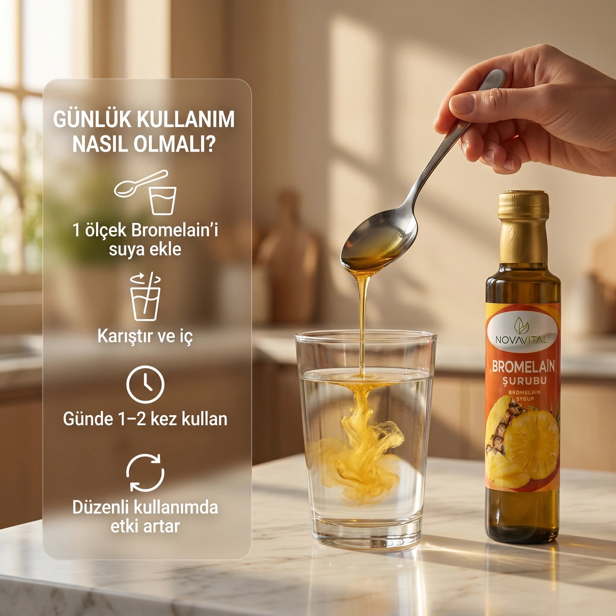 Metabolizmayı Destekleyici Bromolin Sirkesi — L-Carnitin ve Koenzim Formülü