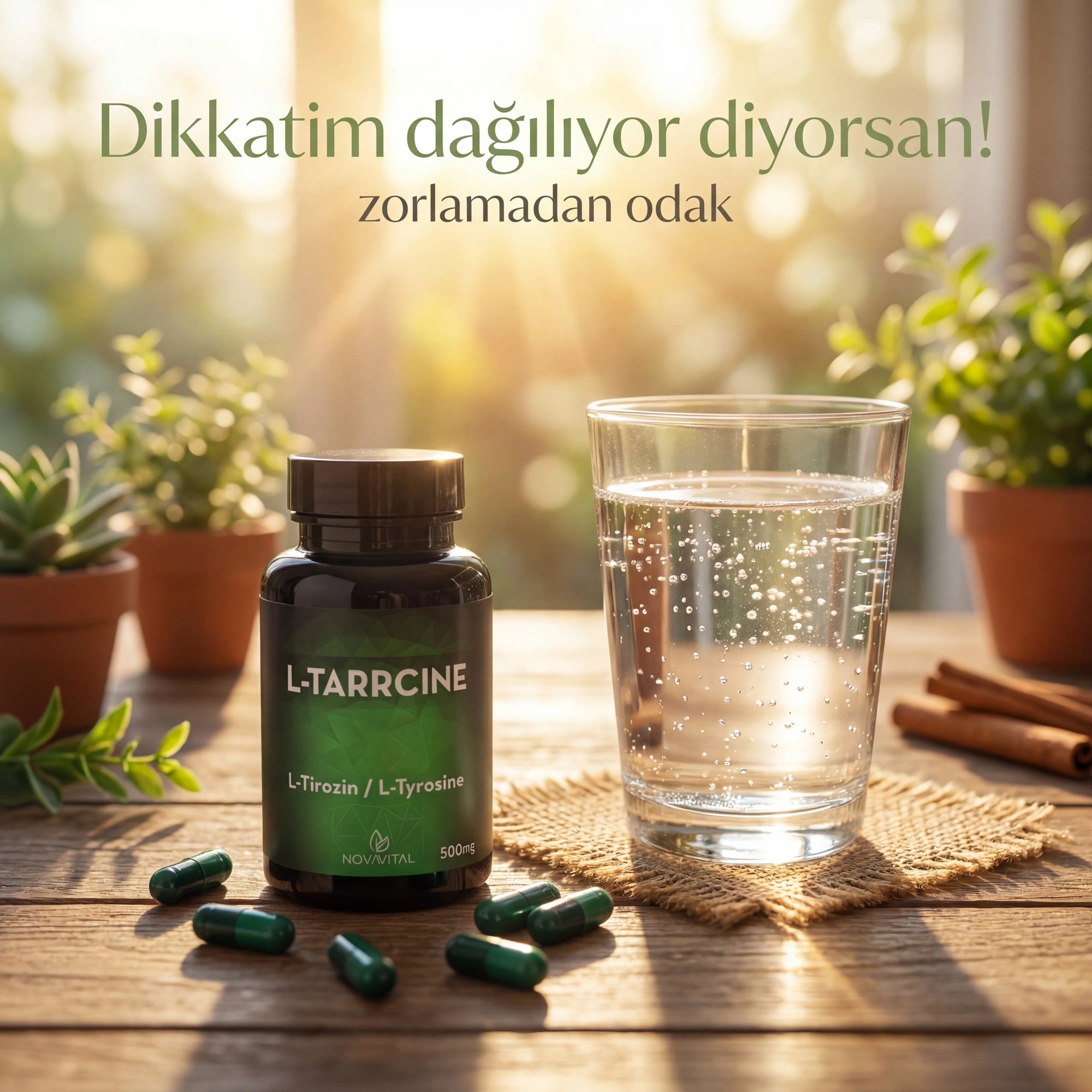 L-Tarrcıne Odaklanma Dostu Vitamin Takviyesi (Dopamin Üretimini Destekler)